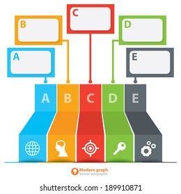 Modern graph banner infographic. Vector illustration. Can be used for layout, web design, cover design, brochure, flyer, leaflet, infographics, template