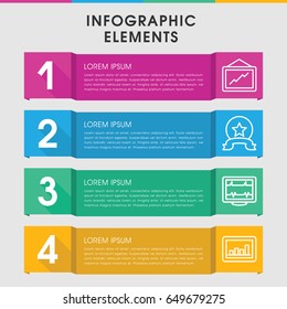 Modern graph infographic template. infographic design with graph icons includes graph, heartbeat. can be used for presentation, diagram, annual report, web design.