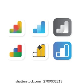 Logotipo de App gráfico moderno que representa la creatividad, el diseño y las herramientas digitales.