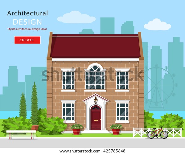 Modern Graphic Architectural Design Cute Brick Buildings