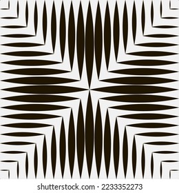 Modern graphic backdrop. Four triangles shaded with black brush strokes. Vertices of triangles converge in center. Versatile contrasting pattern sets mood for design. Interesting geometric experiment.
