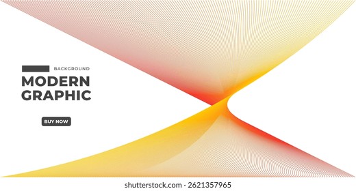 Modern graphic background featuring dynamic, curved lines in shades of orange and yellow on a white backdrop. Clean design, perfect for presentations or websites.