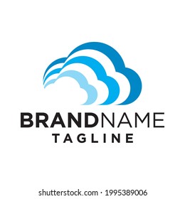 Modern graphic of cloud logo, perfect for technology, Internet