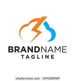 Modern graphic of cloud logo, perfect for technology, Internet