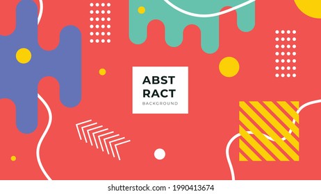 Modern graphic design geometric background. Memphis design cover collection. Memphis abstract background for certificate or social media story template. Corporate and tech background gradient color