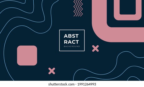 Modern graphic design geometric background. Memphis design cover collection. Memphis abstract background for certificate or social media story template. Corporate and tech background gradient color