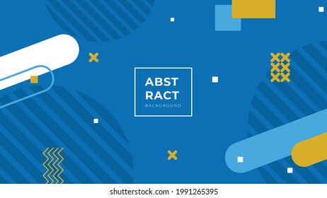 Modern graphic design geometric background. Memphis design cover collection. Memphis abstract background for certificate or social media story template. Corporate and tech background gradient color