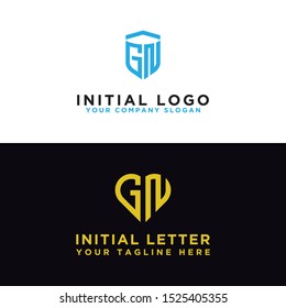 Modern graphic design logo set, GN Inspirational logo design for all companies. -Vectors