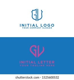 modern graphic design logo set, GV Inspirational logo design for all companies. -Vectors