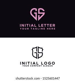 modern graphic design logo set, GS Inspirational logo design for all companies. -Vectors