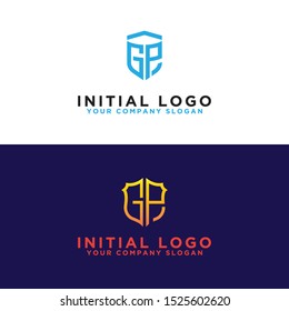 modern graphic design logo set, GP Inspirational logo design for all companies. -Vectors