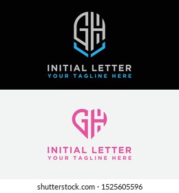 modern graphic design logo set, GH Inspirational logo design for all companies. -Vectors