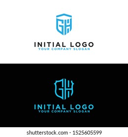modern graphic design logo set, GH Inspirational logo design for all companies. -Vectors