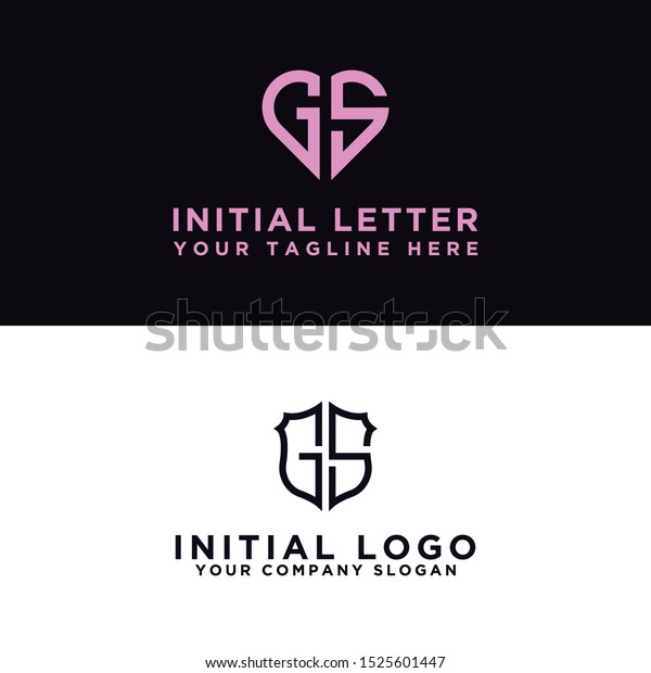 Modern Graphic Design Logo Set Gs Stock Vektorgrafik Lizenzfrei