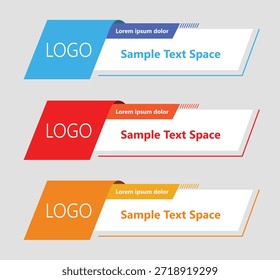 Una Plantilla de Diseño gráfico moderna con un logotipo colorido y un espacio de texto de muestra, perfecta para empresas y profesionales que buscan una identidad visual creativa y vibrante.