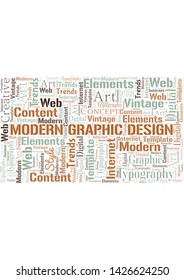Modern Graphic Design word cloud. Wordcloud made with text only.
