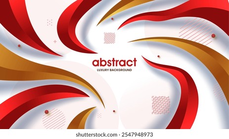 Modern Graphic Element with Abstract Geometric Shapes. Gradient Luxury Background. Design Element For Web Banners, Vector Illustration