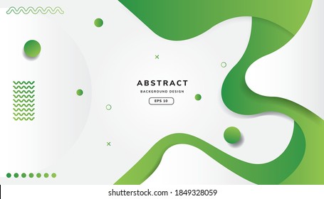Modern graphic element with background Abstract geometric shapes. Gradient Dynamic abstract composition Vector illustration. 
Design element for web banners, posters, green and white. 