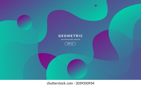 Elemento gráfico moderno con fondo Formas geométricas abstractas. Gradiente Composición abstracta dinámica Ilustración vectorial. Elemento de diseño para banners web, carteles