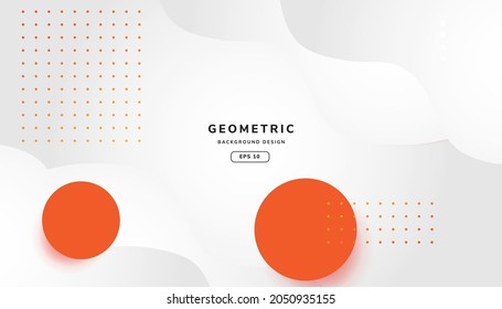 Modern graphic element with background Abstract geometric shapes. Gradient Dynamic abstract composition Vector illustration. Design element for web banners, posters, orange and white