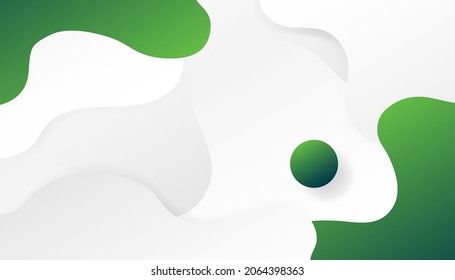 Modern graphic element with background Abstract geometric shapes. Gradient Dynamic abstract composition Vector illustration. Design element for web banners, posters, green and white