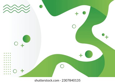 Modern graphic element with background Abstract geometric shapes. Gradient Dynamic abstract composition Vector illustration. Design element for web banners, posters, green and white. eps 10