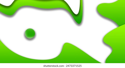 Modern graphic element with background Abstract geometric shapes. Gradient Dynamic abstract composition Vector illustration. Design element for web banners, posters, green and white.