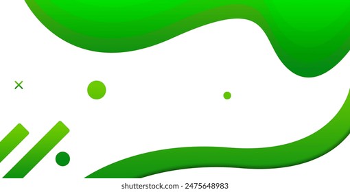 Modern graphic element with background Abstract geometric shapes. Gradient Dynamic abstract composition Vector illustration. Design element for web banners, posters, green and white.