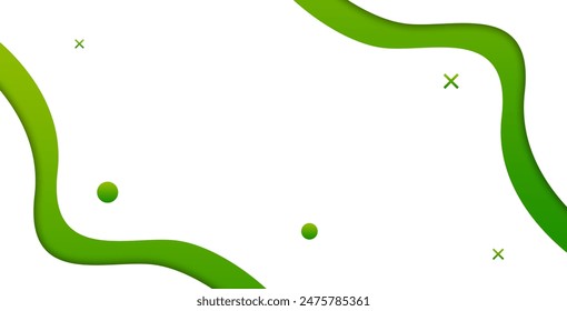 Modern graphic element with background Abstract geometric shapes. Gradient Dynamic abstract composition Vector illustration. Design element for web banners, posters, green and white.