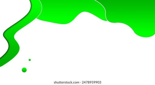 Elemento gráfico moderno con Formas geométricas Abstractas de fondo. Ilustración vectorial de composición abstracta dinámica de degradado. Elemento de diseño para Anuncios de Web, carteles, verde y blanco.