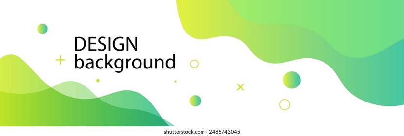 Modern graphic element with background Abstract geometric shapes. Gradient Dynamic abstract composition Vector illustration. Design element for web banners, posters, green and white.