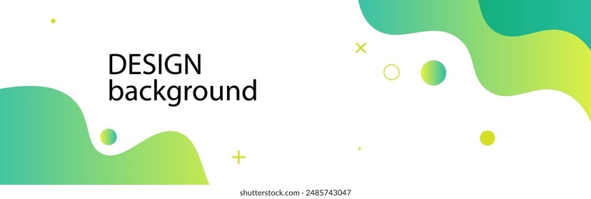 Modern graphic element with background Abstract geometric shapes. Gradient Dynamic abstract composition Vector illustration. Design element for web banners, posters, green and white.