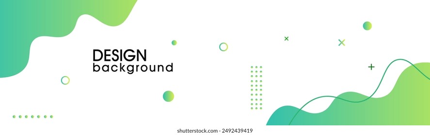 Modern graphic element with background Abstract geometric shapes. Gradient Dynamic abstract composition Vector illustration. Design element for web banners, posters, green and white.