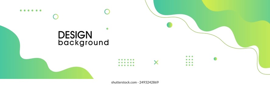 Modern graphic element with background Abstract geometric shapes. Gradient Dynamic abstract composition Vector illustration. Design element for web banners, posters, green and white.