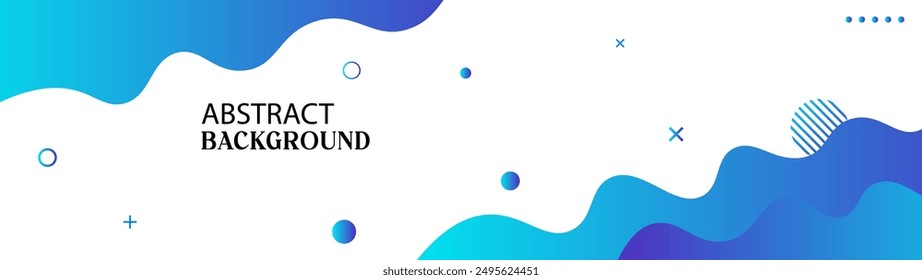 Modern graphic element with background Abstract geometric shapes. Gradient Dynamic abstract composition Vector illustration. Design element for web banners, posters, blue and white.
