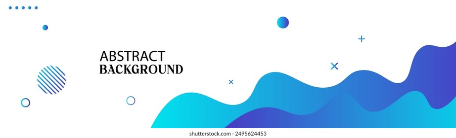 Elemento gráfico moderno con Formas geométricas Abstractas de fondo. Ilustración vectorial de composición abstracta dinámica de degradado. Elemento de diseño para Anuncios de Web, carteles, azul y blanco.