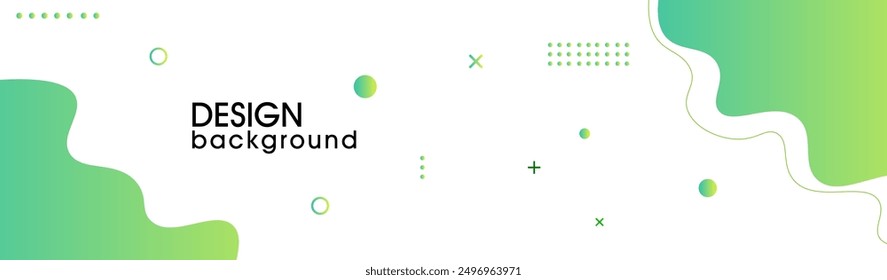 Modern graphic element with background Abstract geometric shapes. Gradient Dynamic abstract composition Vector illustration. Design element for web banners, posters, green and white.