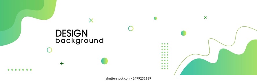 Modern graphic element with background Abstract geometric shapes. Gradient Dynamic abstract composition Vector illustration. Design element for web banners, posters, green and white.