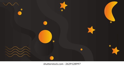 Modern graphic element with background Abstract geometric shapes. Gradient Dynamic abstract composition Vector illustration. Design element for web banners, posters