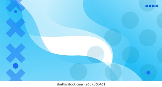 Modern graphic element with background Abstract geometric shapes. Gradient Dynamic abstract composition Vector illustration. Design element for web banners, posters, blue and white.