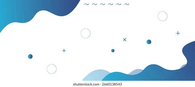 Modern graphic element with background Abstract geometric shapes. Gradient Dynamic abstract composition Vector illustration. Design element for web banners, posters, blue and white.