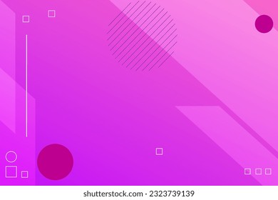 Modern graphic element with memphis style geometric shapes. Gradient Dynamic abstract composition Vector illustration. Design element for web banners, posters, lines, colorful, gradation, business.