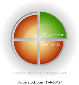 Modern graphic element. Vector template and parts for infographics.