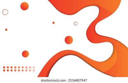 Modern graphic elements with abstract geometric shapes in white and red background. Gradient Dynamic abstract composition Vector Illustration. Design element for banner, web, poster.