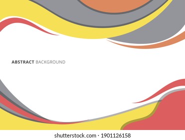 Moderne grafische Header-Vorlage wellengerundete Linie auf weißem Hintergrund. Vektorgrafik