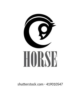 Modern graphic horse icon vector illustration
