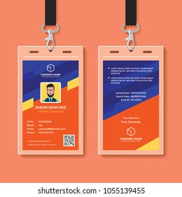 Modern Graphic ID Card Design Template