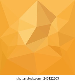 Modern Graphic Low Poly Orange Triangular Polygons Texture as Abstract Background Pattern