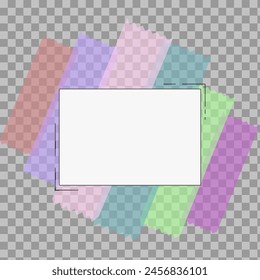Modern graphic, multicolored frame. To decorate the picture and add aesthetics. Vector. Colorful image. Drawing png.