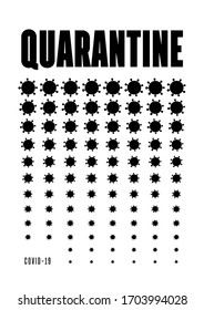 Modern graphic poster on the theme corona virus and quarantine